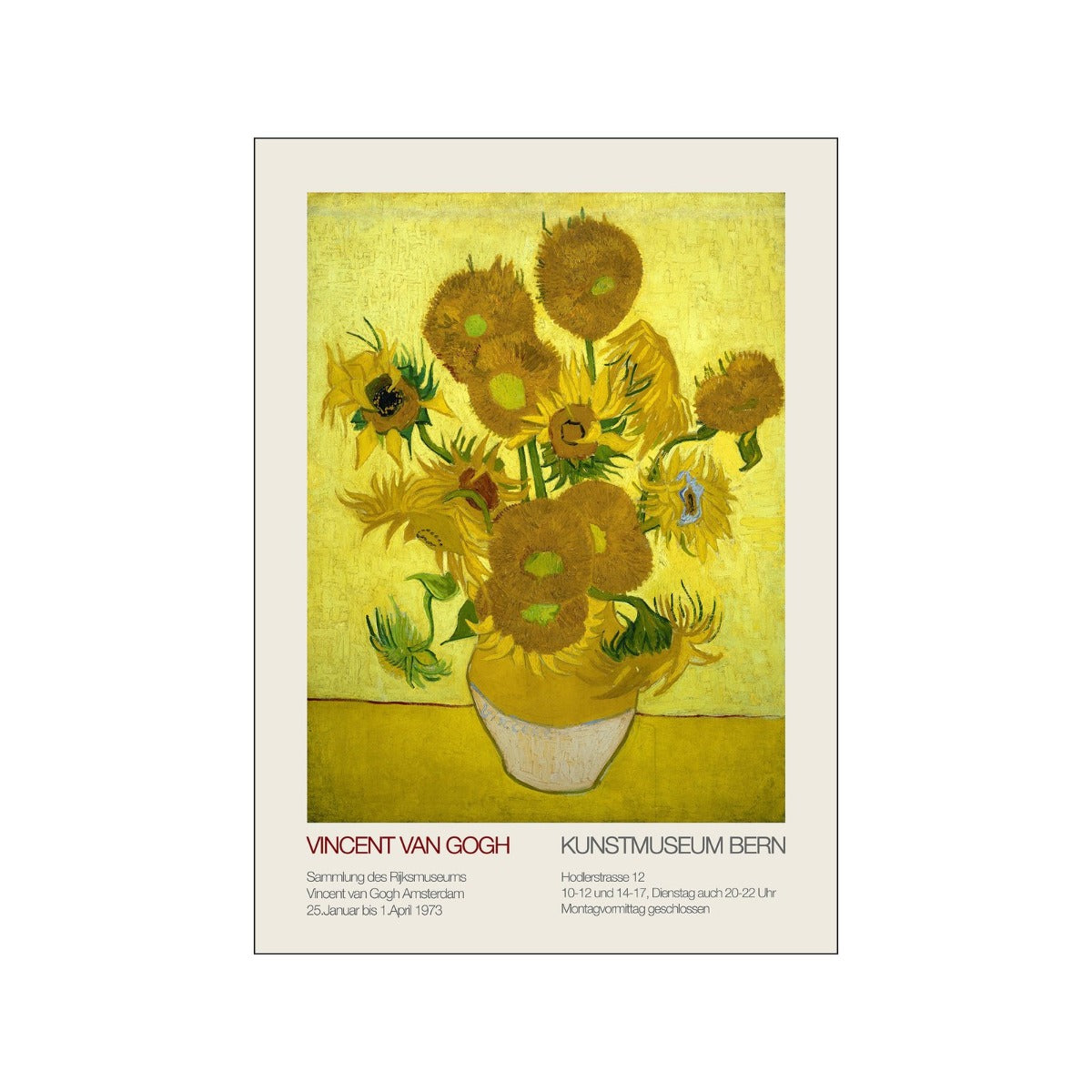 Poster & Frame Vincent van Gogh x PSTR Studio plakat, Sunflowers - 30x40 cm. - Bahne